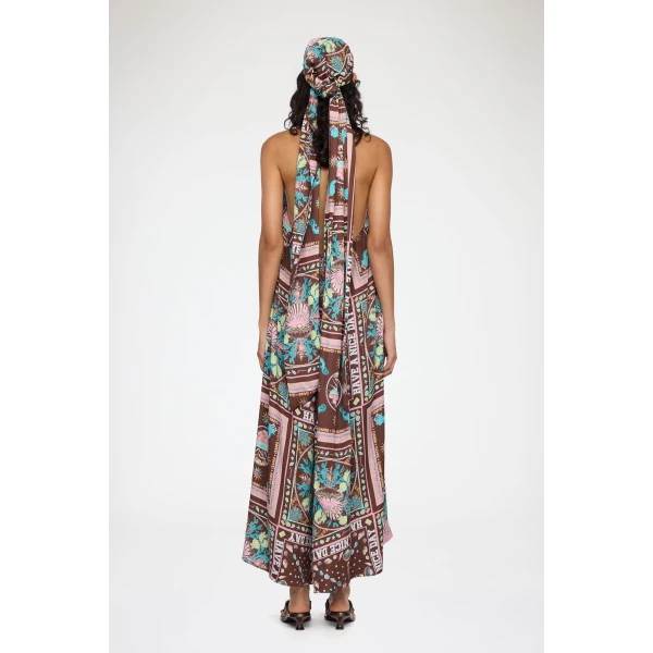 Ganni Dress in Printed Twill, view 6