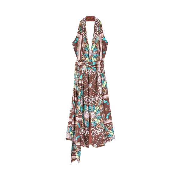 Ganni Dress in Printed Twill