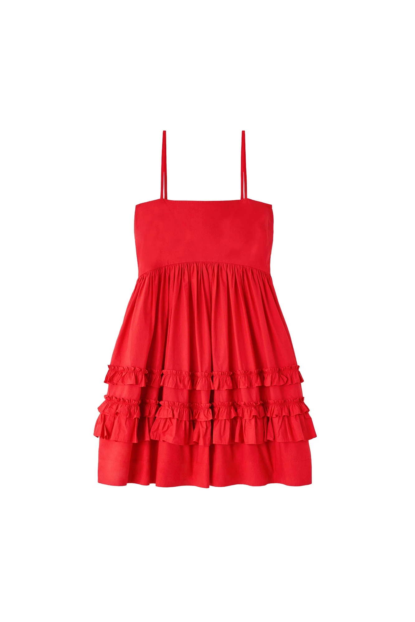 Ganni-Dress-in-Red-Cotton-451724_nobg Ganni Dress in Red Cotton