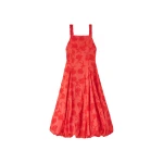 Ganni Dress in Red Fil Coupe