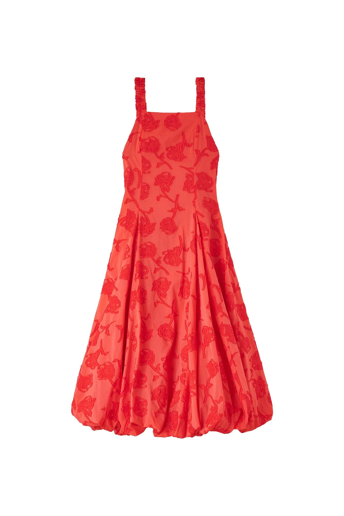Ganni Dress in Red Fil Coupe