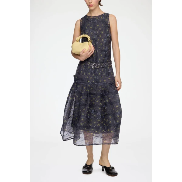 Ganni Dress in Shibori Organza, view 2