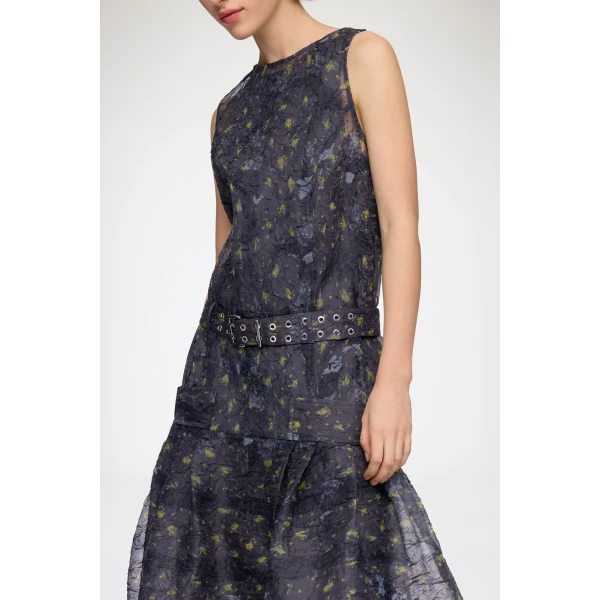 Ganni Dress in Shibori Organza, view 4
