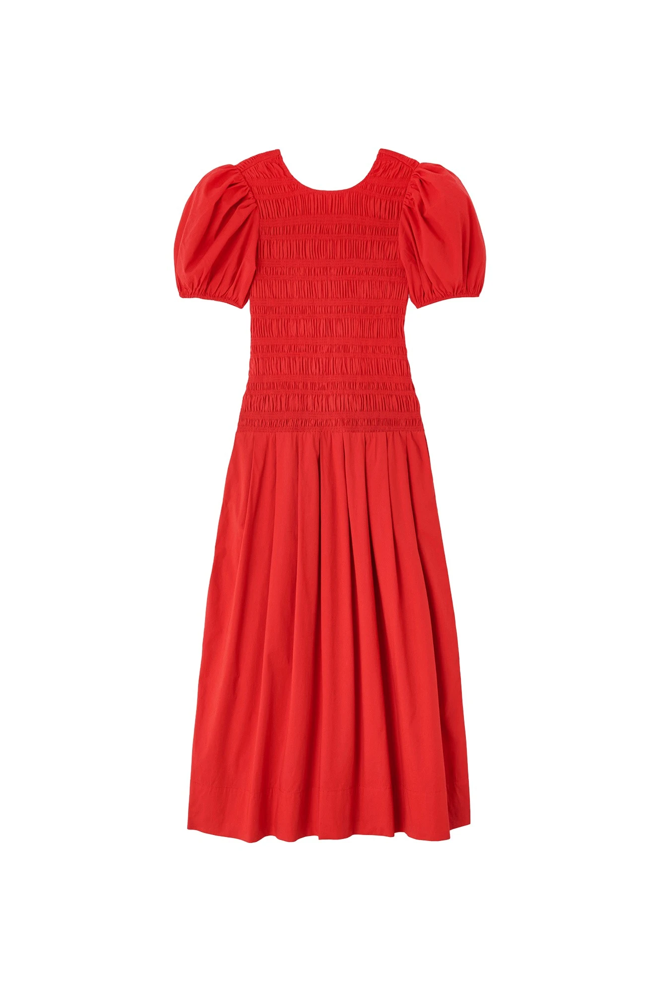 Ganni Dress in Smocked Cotton
