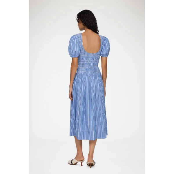 Ganni Dress in Striped Cotton, view 3