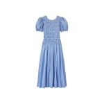 Ganni Dress in Striped Cotton