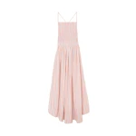 Ganni Dress in Striped Linen