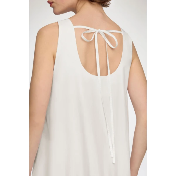 Ganni Dress in White Cotton, view 4