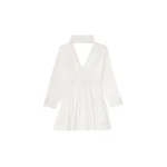 Ganni Dress in White Cotton