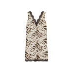 Ganni Dress in Zebra Satin