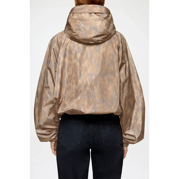Ganni Flyweight Jacket in Printed Nylon, view 4