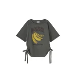 Ganni Grey Banana T-shirt Top