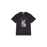 Ganni-Grey-Bunny-T-shirt-133398_nobg Ganni Grey Bunny T-shirt Top