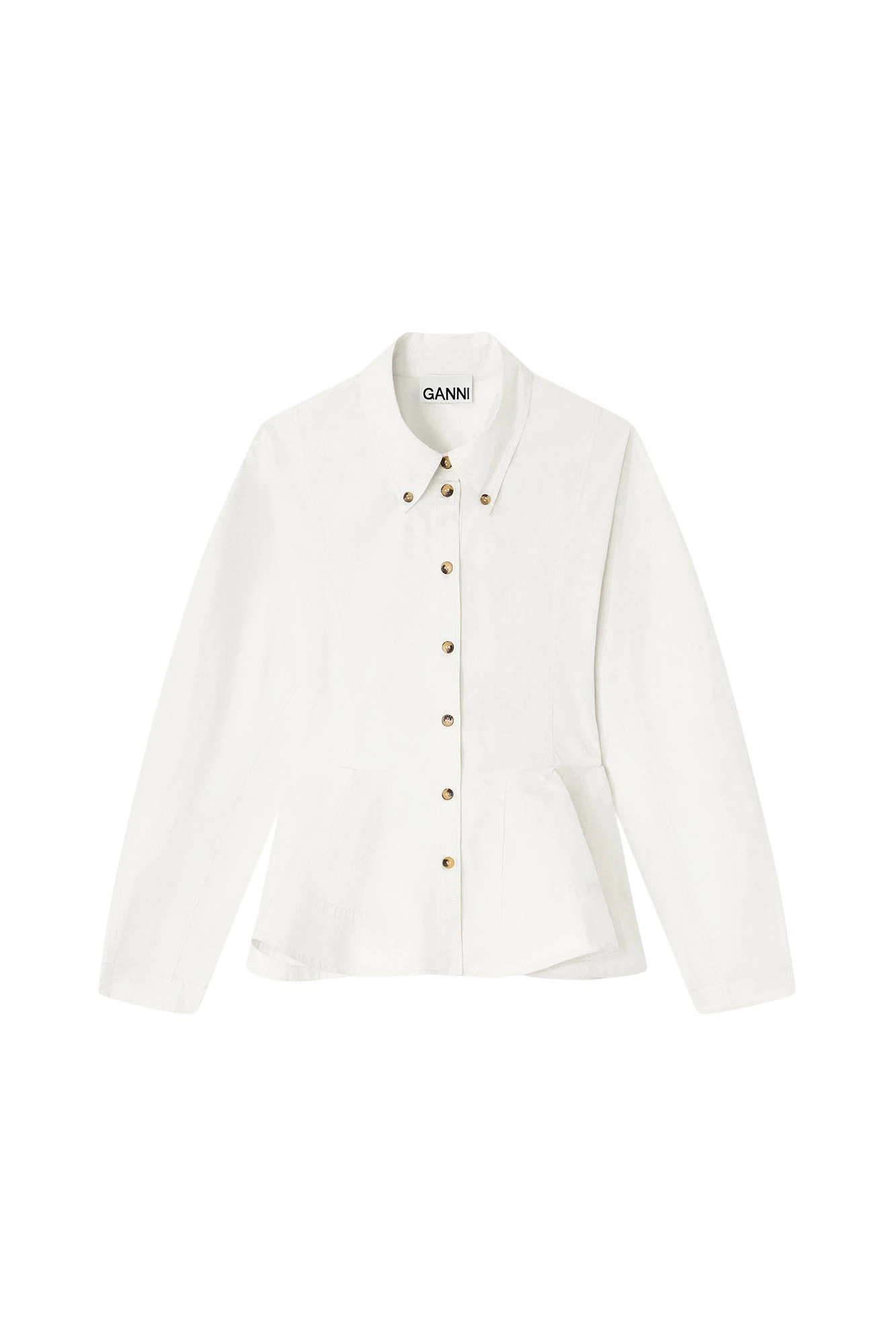 Ganni-Ivory-Peplum-Shirt-483526_nobg Ganni Ivory Peplum Shirt