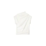 Ganni Ivory Ruched Top