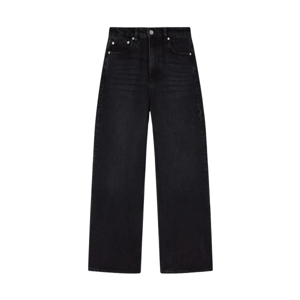 Ganni Izey Jeans in Black Rigid Denim
