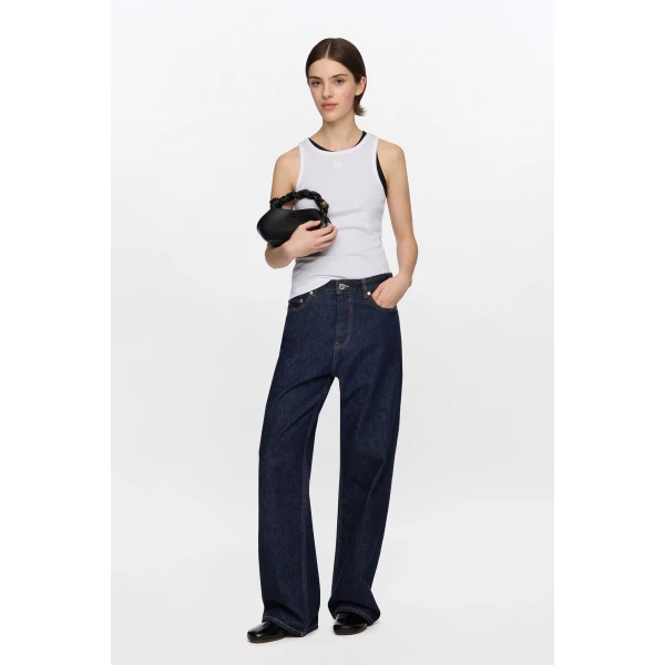Ganni Izey Jeans in Dark Rinse Denim, view 2