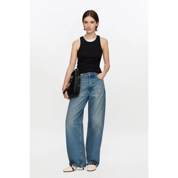 Ganni Izey Jeans in Tint Rigid Denim, view 2