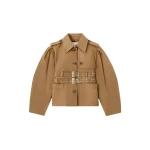 Ganni Jacket in Beige Canvas
