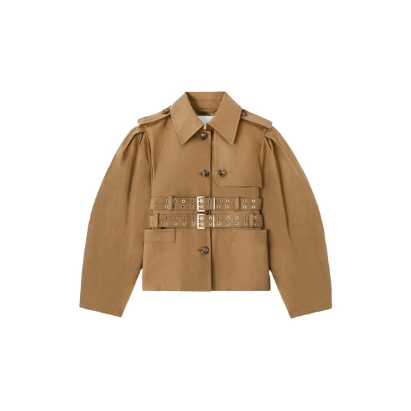 Ganni Jacket in Beige Canvas