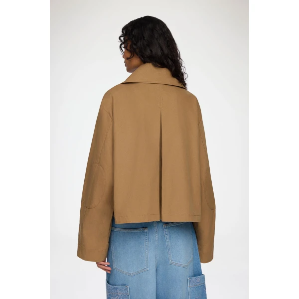 Ganni Jacket in Brown Canvas, view 4