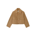 Ganni Jacket in Brown Canvas