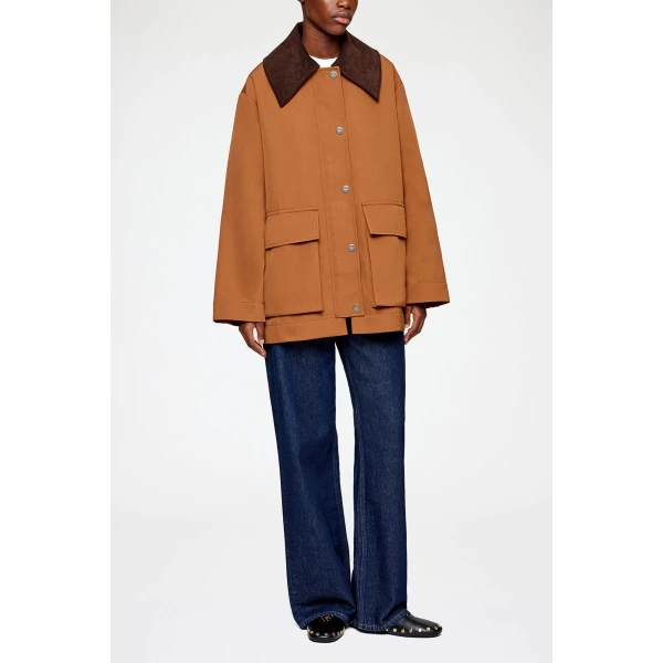 Ganni Jacket in Brown Twill, view 2