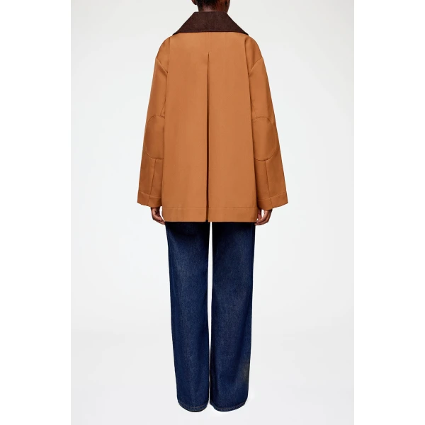 Ganni Jacket in Brown Twill, view 3