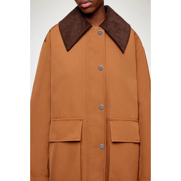 Ganni Jacket in Brown Twill, view 4