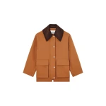 Ganni Jacket in Brown Twill