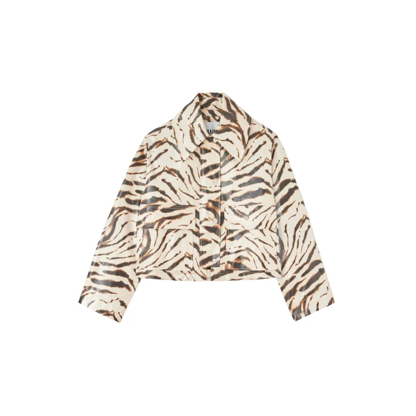 Ganni Jacket in Laminated Zebra