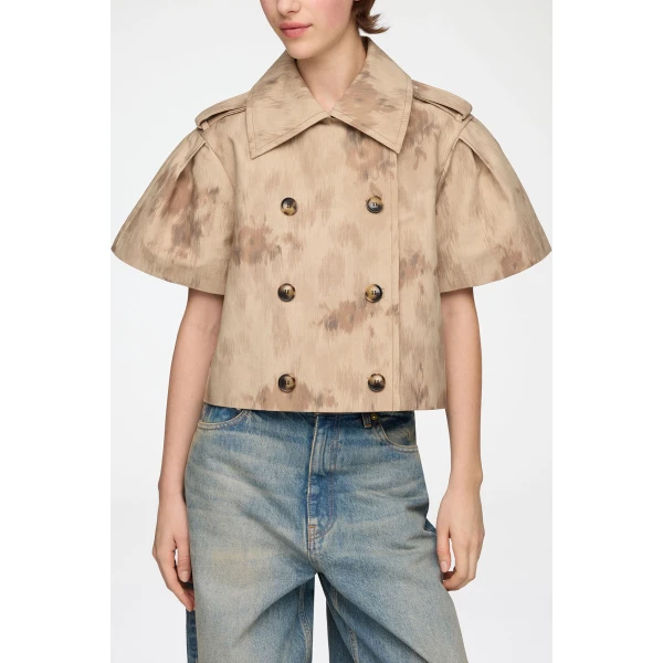 Ganni Jacket in Printed Cotton, view 3