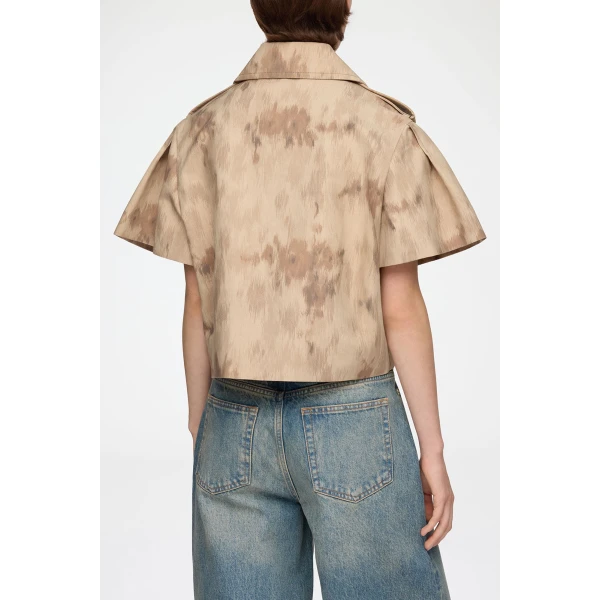 Ganni Jacket in Printed Cotton, view 4