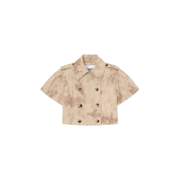 Ganni Jacket in Printed Cotton