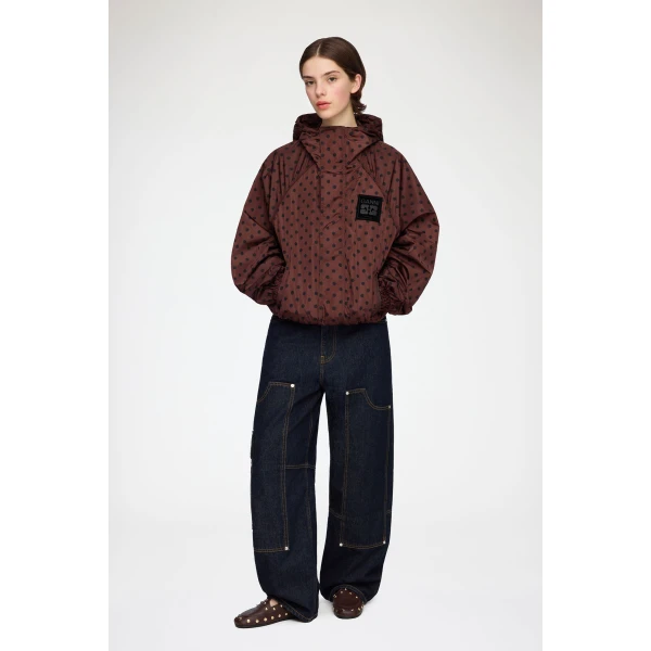 Ganni Jacket in Printed Nylon, view 3