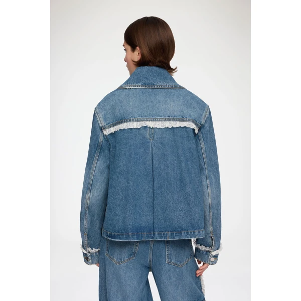 Ganni Jacket in Rigid Denim, view 4