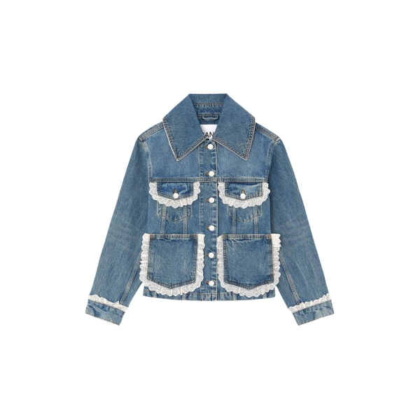 Ganni Jacket in Rigid Denim