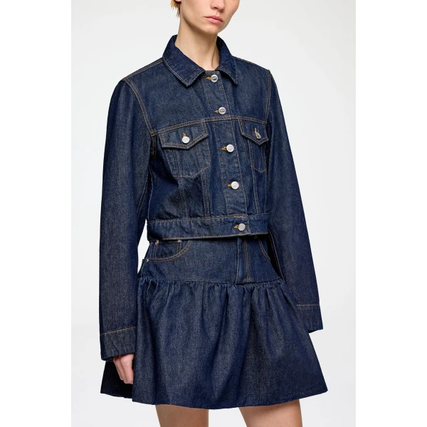 Ganni Jacket in Rinse Denim, view 2