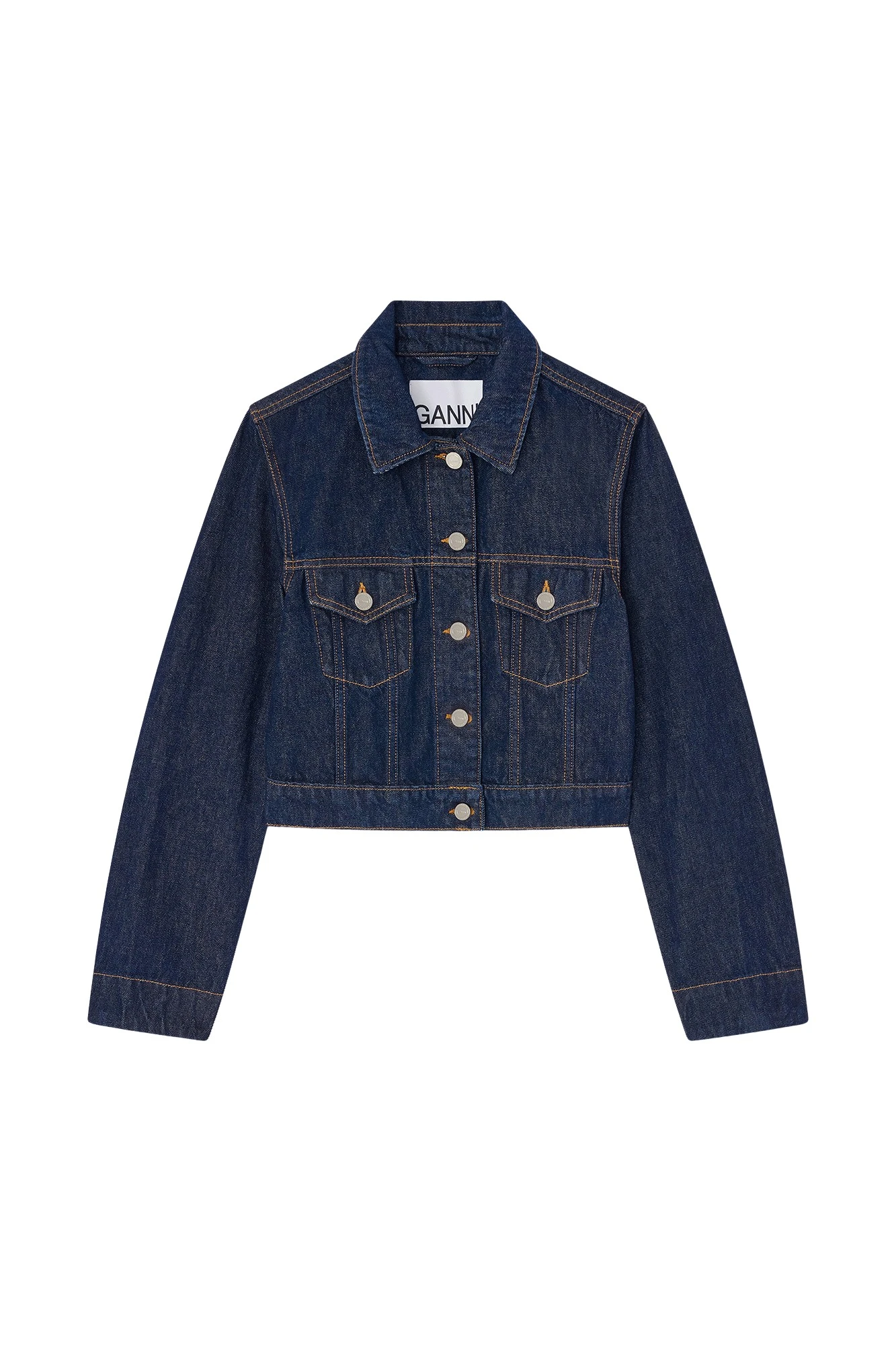 Ganni-Jacket-in-Rinse-Denim-463917_nobg Ganni Jacket in Rinse Denim
