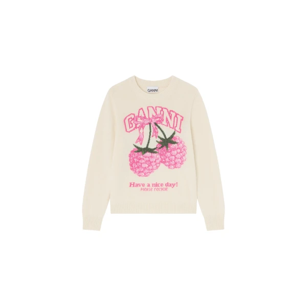 Ganni Jumper in Graphic Wool Knit