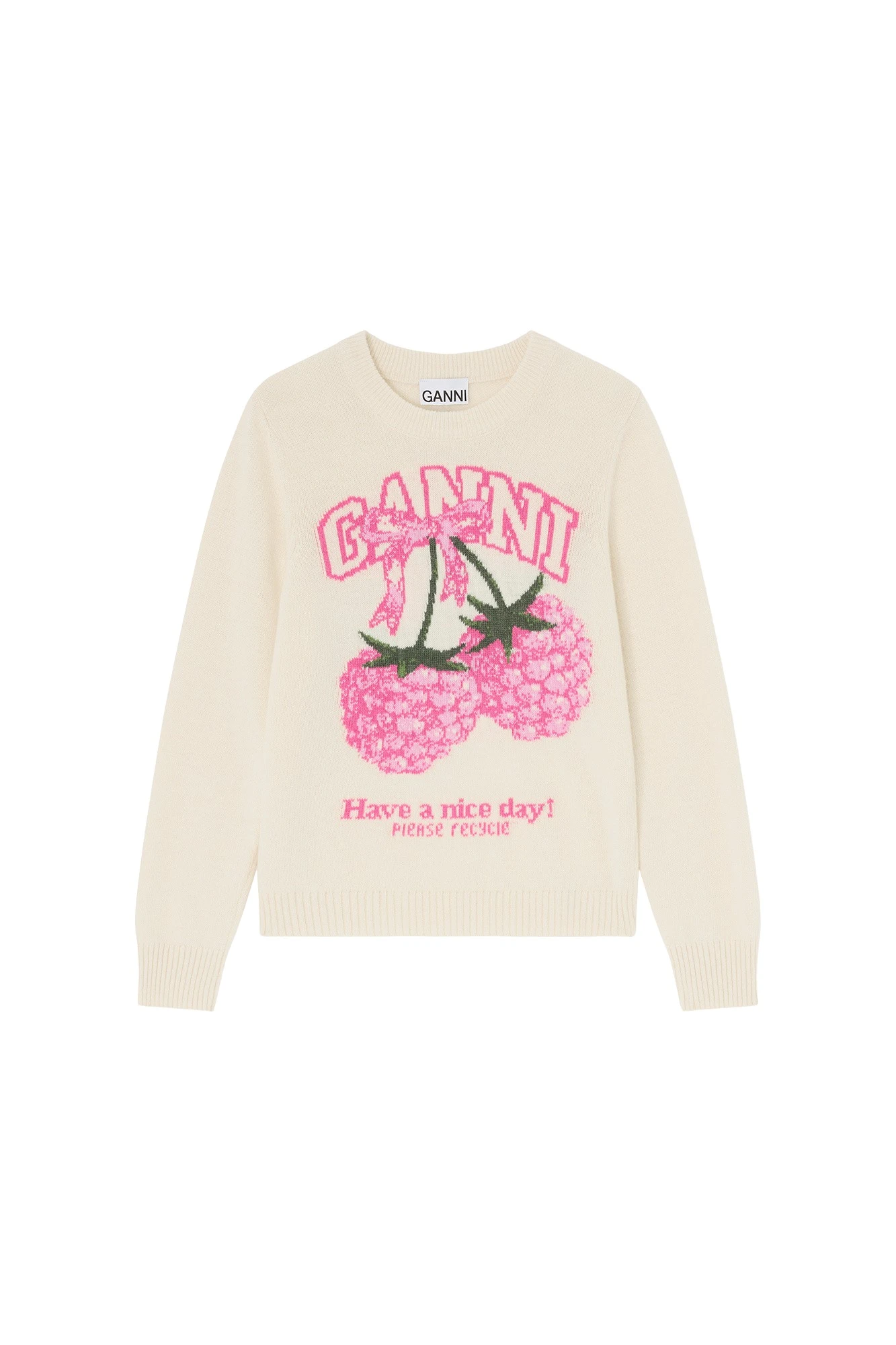 Ganni-Jumper-in-Graphic-Wool-416729_nobg Ganni Jumper in Graphic Wool Knit
