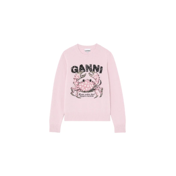Ganni Jumper with Crab Knit
