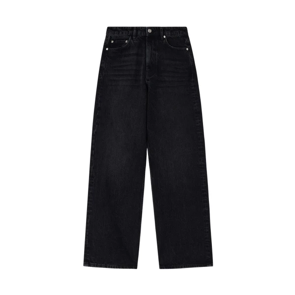 Ganni Lari Jeans in Black Rigid Denim