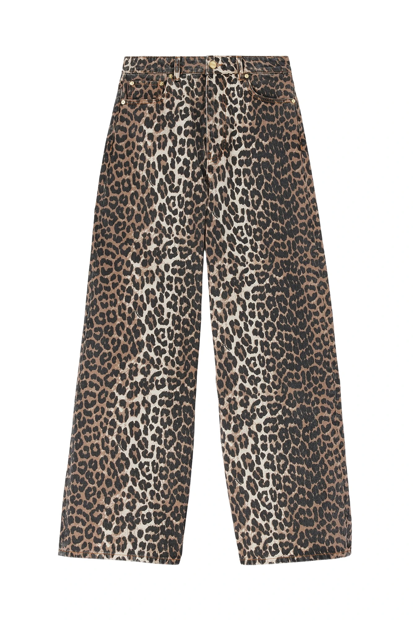 Ganni-Lari-Jeans-in-Leopard-Print-343205_nobg Ganni Lari Jeans in Leopard Print