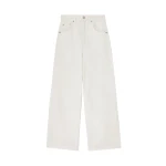 Ganni Lari Straight Jeans in White Denim