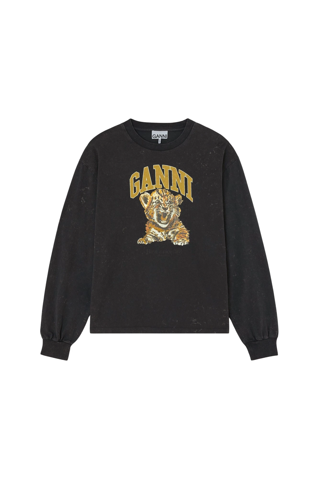 Ganni-Long-sleeve-T-shirt-with-Tiger-139428_nobg Ganni Long-sleeve T-shirt with Tiger Top