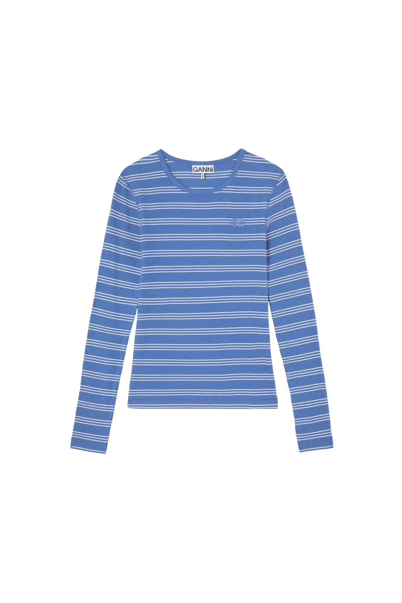 Ganni-Long-sleeve-Top-with-Stripes-180557_nobg Ganni Long-sleeve Top with Stripes