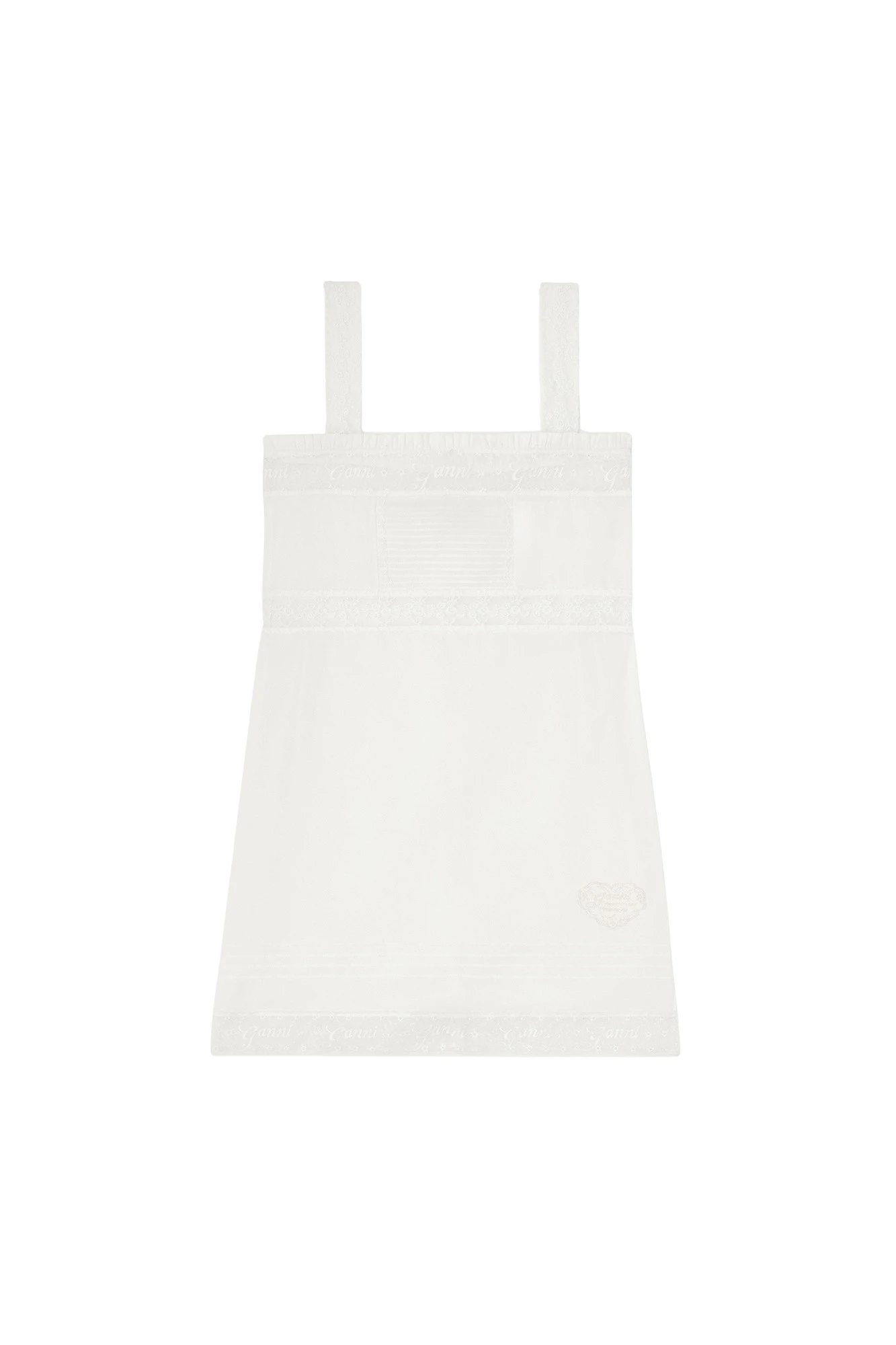 Ganni-Mini-Dress-in-White-Cotton-346439_nobg Ganni Mini Dress in White Cotton