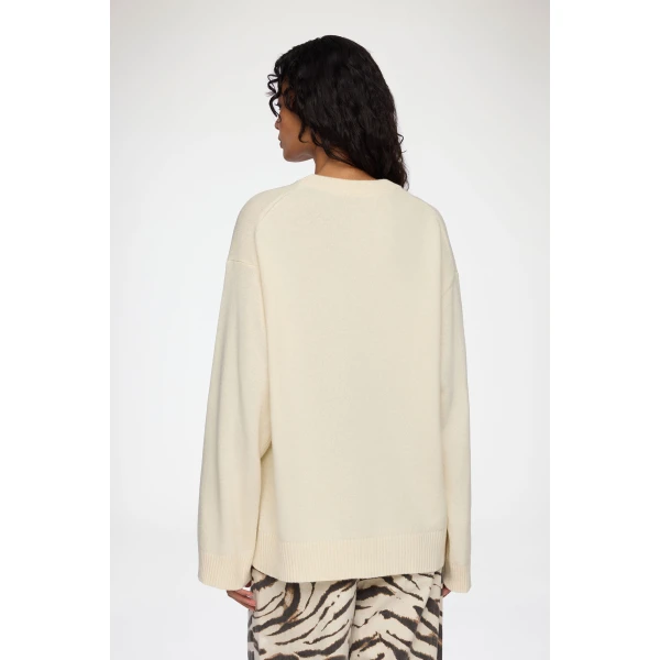 Ganni Oversized Jumper with Strawberry Knit, view 4