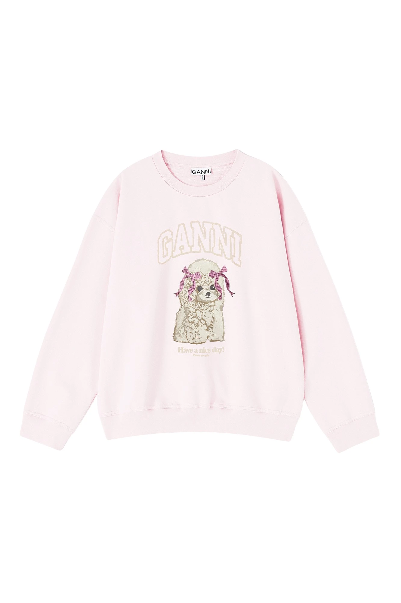 Ganni-Pink-Poodle-Sweatshirt-350216_nobg Ganni Pink Poodle Sweatshirt Top